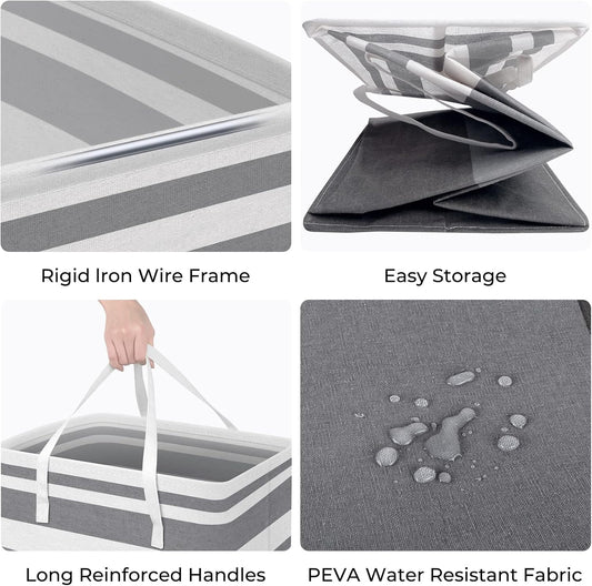 2-Pack Large Collapsible Laundry Baskets