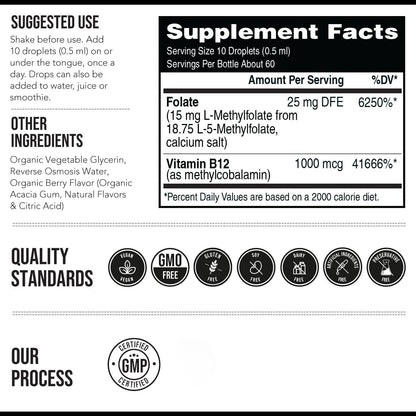 L-Methyl Folate + B12 Drops