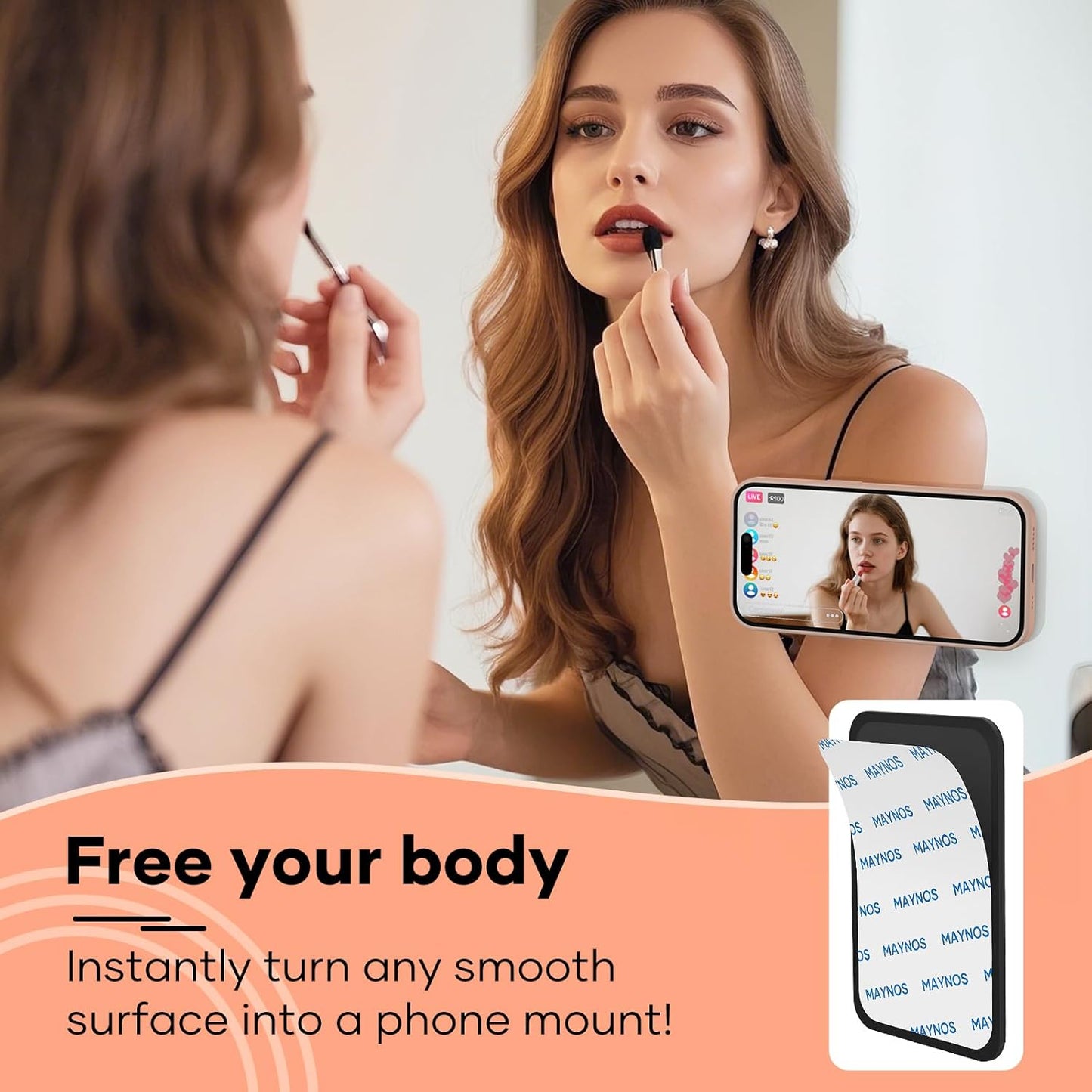 Silicone Sticky Phone Grip Suction Mount