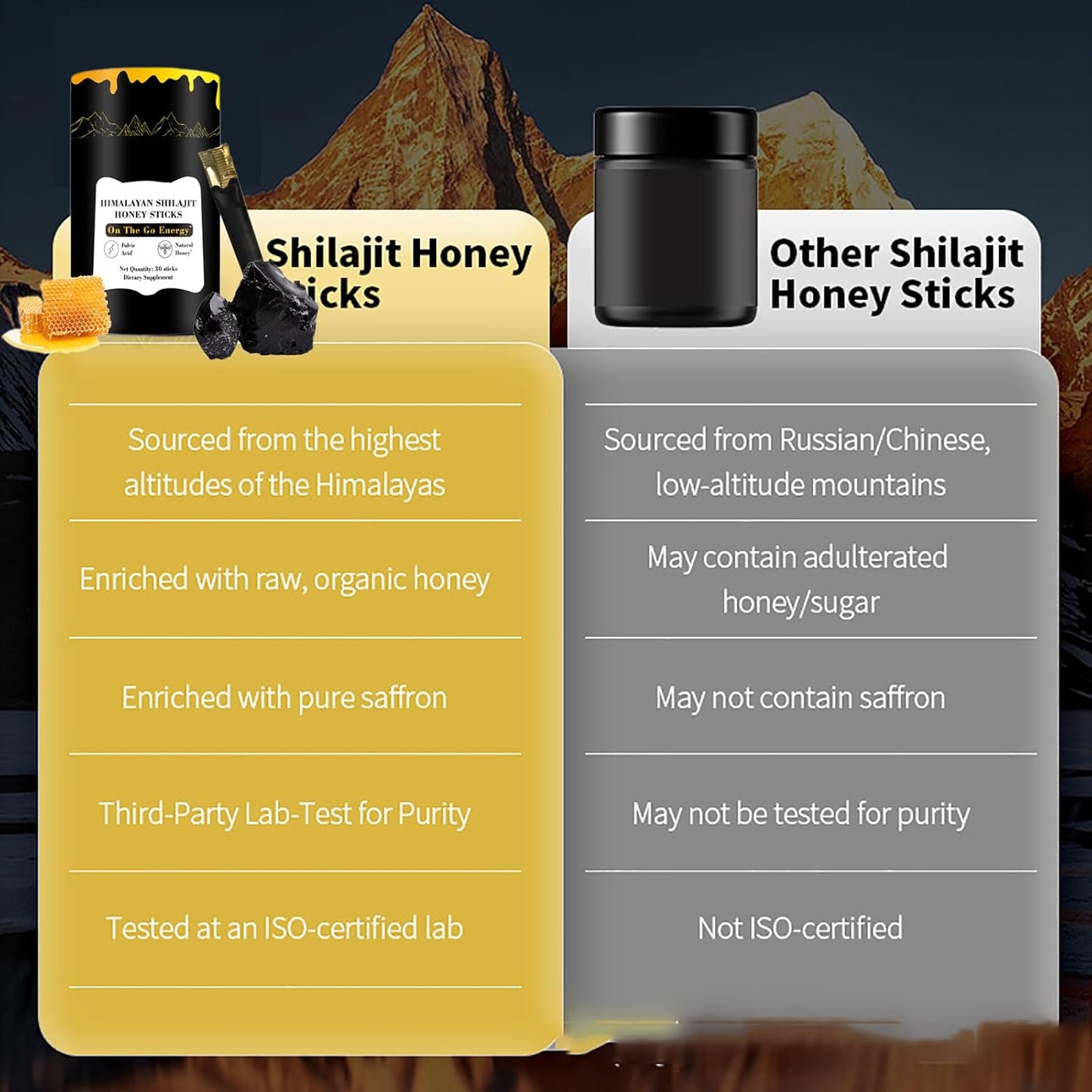 Himalyan Shilajit GOLD Honey Sticks