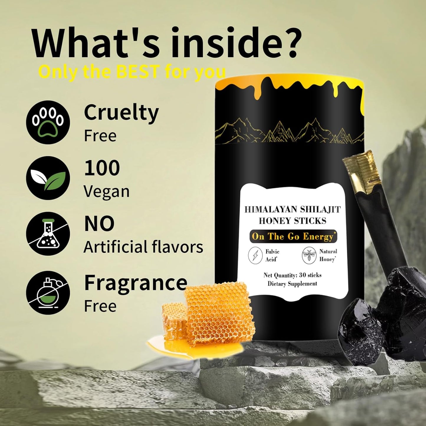 Himalyan Shilajit GOLD Honey Sticks