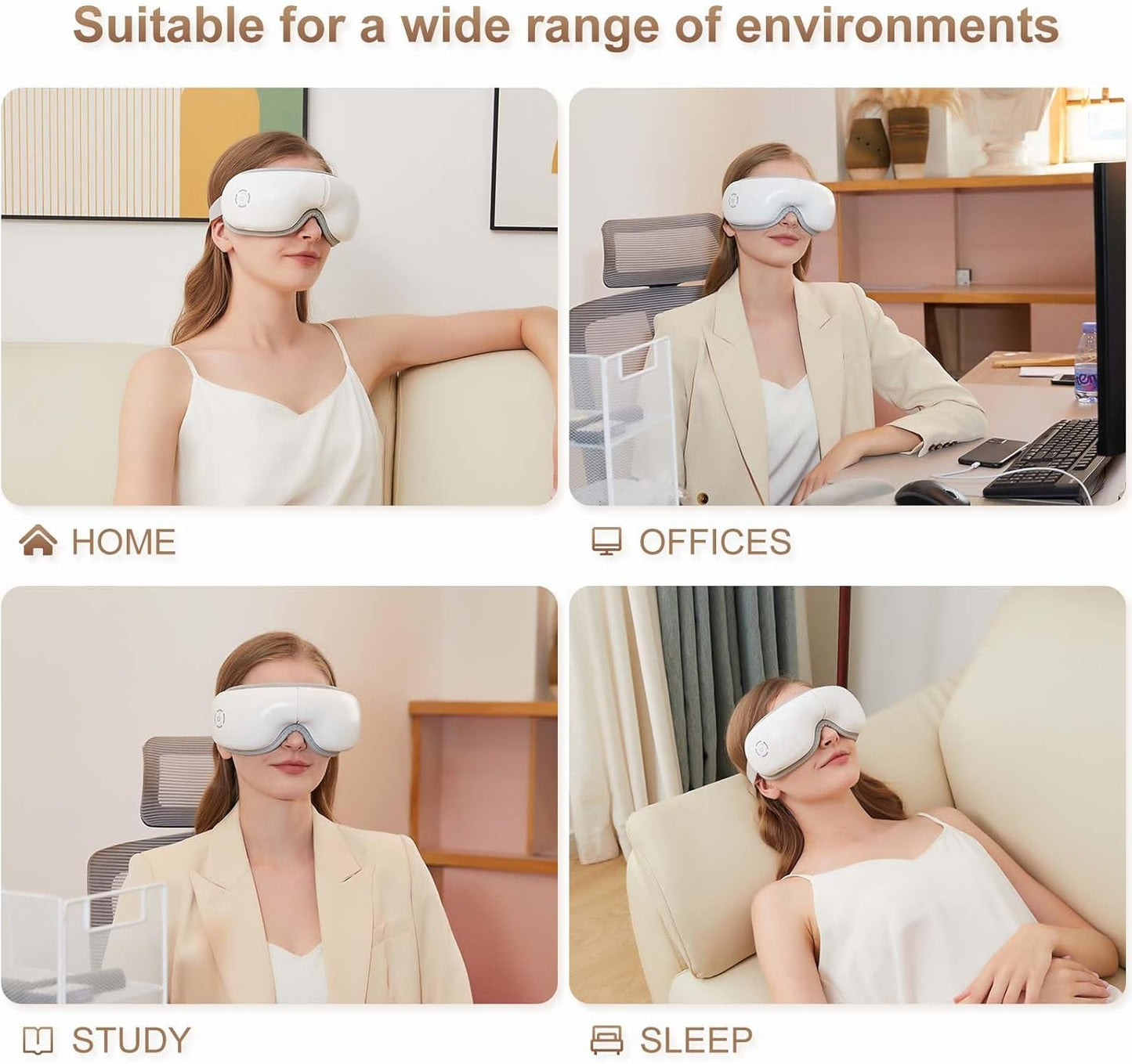 Heated Eye Massager Mask with Bluetooth