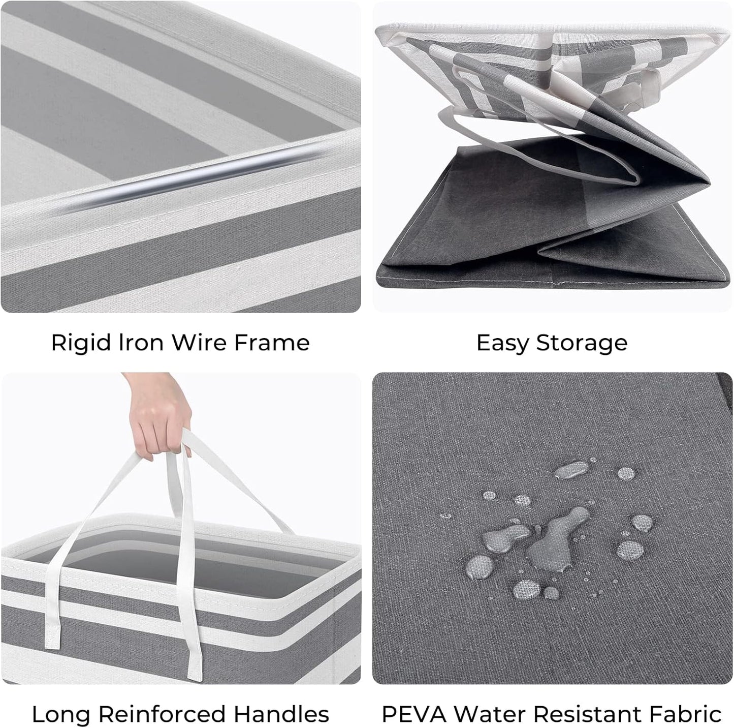 2-Pack Large Collapsible Laundry Baskets