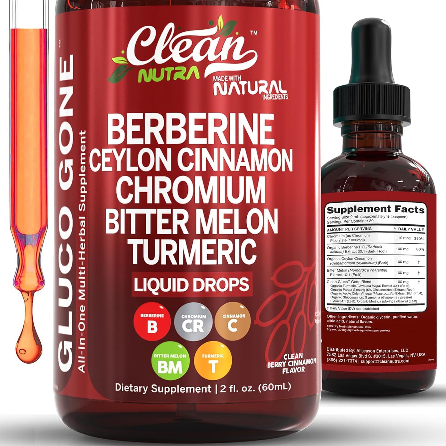 Organic Ceylon Cinnamon Berberine Liquid Drops